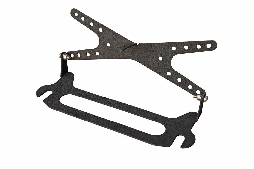 Soporte de matrícula abatible ligero para cabrestante