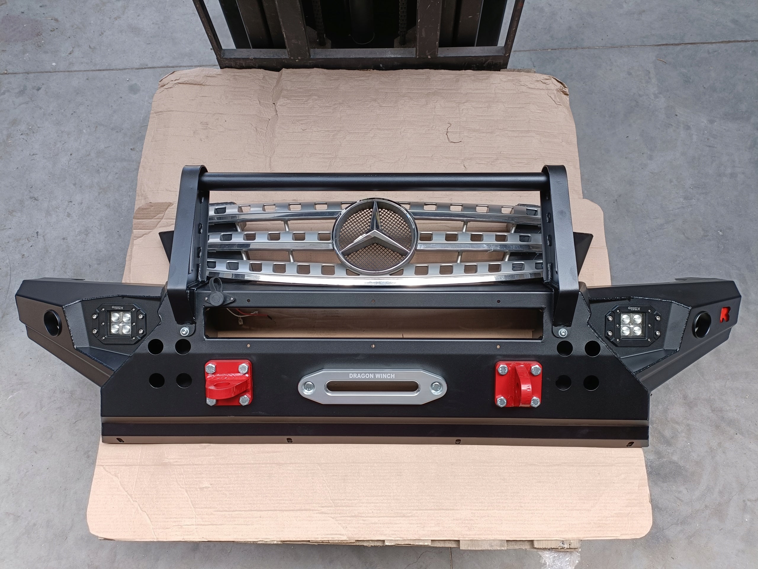 Parachoques de cabrestante con barra protectora Mercedes W164 Clase M ML