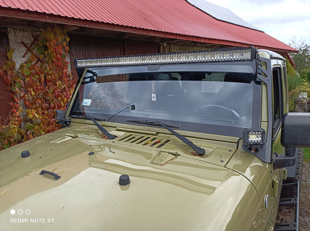 Combination Mount 52" LED Bar & Auxiliary Lights – Jeep Wrangler JK JKU