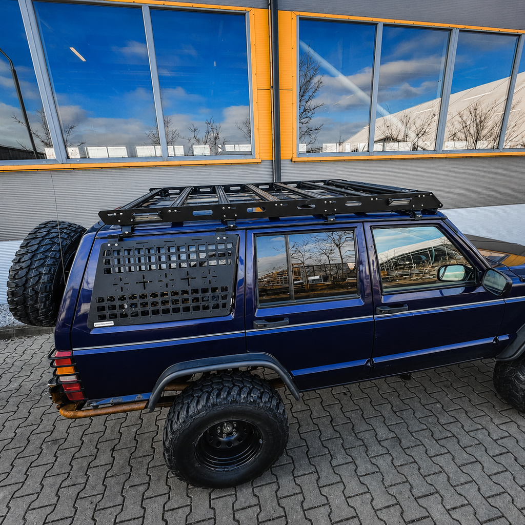 Schwarzer Aluminium-Dachträger für Jeep Cherokee XJ