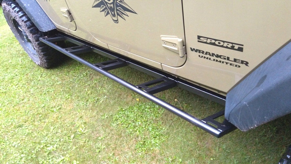 Protectores de estribos Rockslider Jeep Wrangler JKU