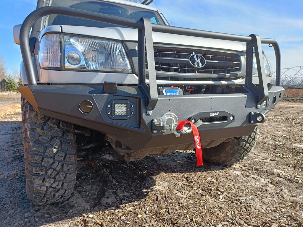 Winch Bumper with Bullbar and Lamp Guards Front Hyundai Galloper