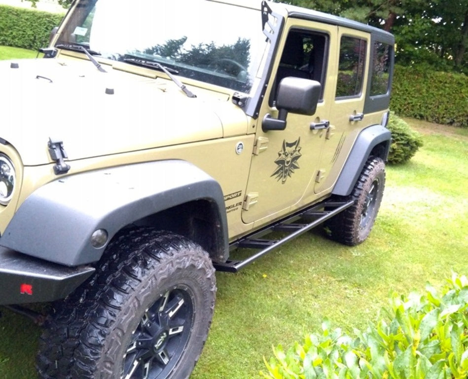 Protectores de estribos Rockslider Jeep Wrangler JKU
