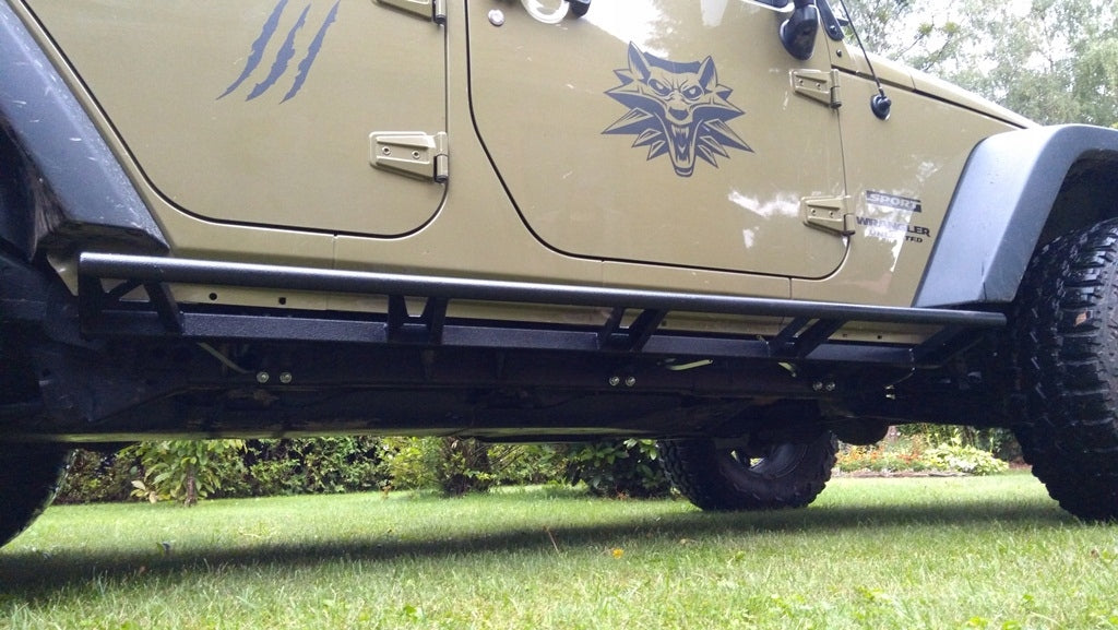 Protectores de estribos Rockslider Jeep Wrangler JKU
