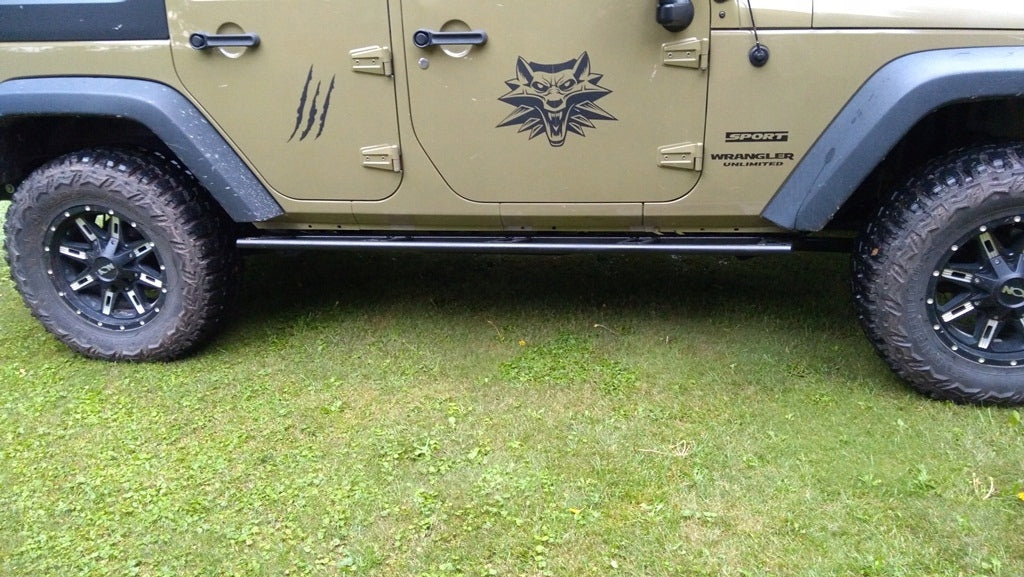 Protectores de estribos Rockslider Jeep Wrangler JKU