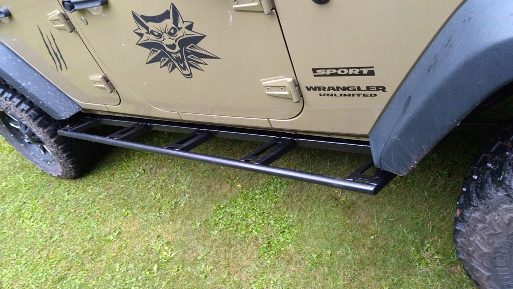 Protectores de estribos Rockslider Jeep Wrangler JKU