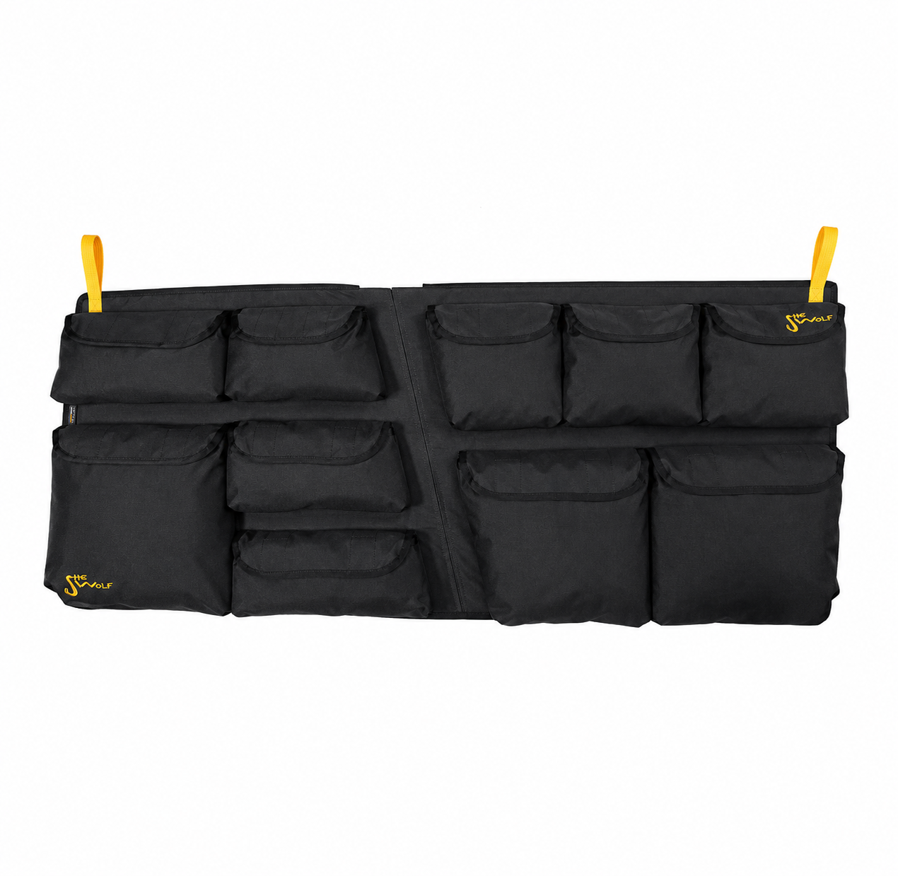 VW T6 langer Fenstertaschen Organizer – Montageansicht
