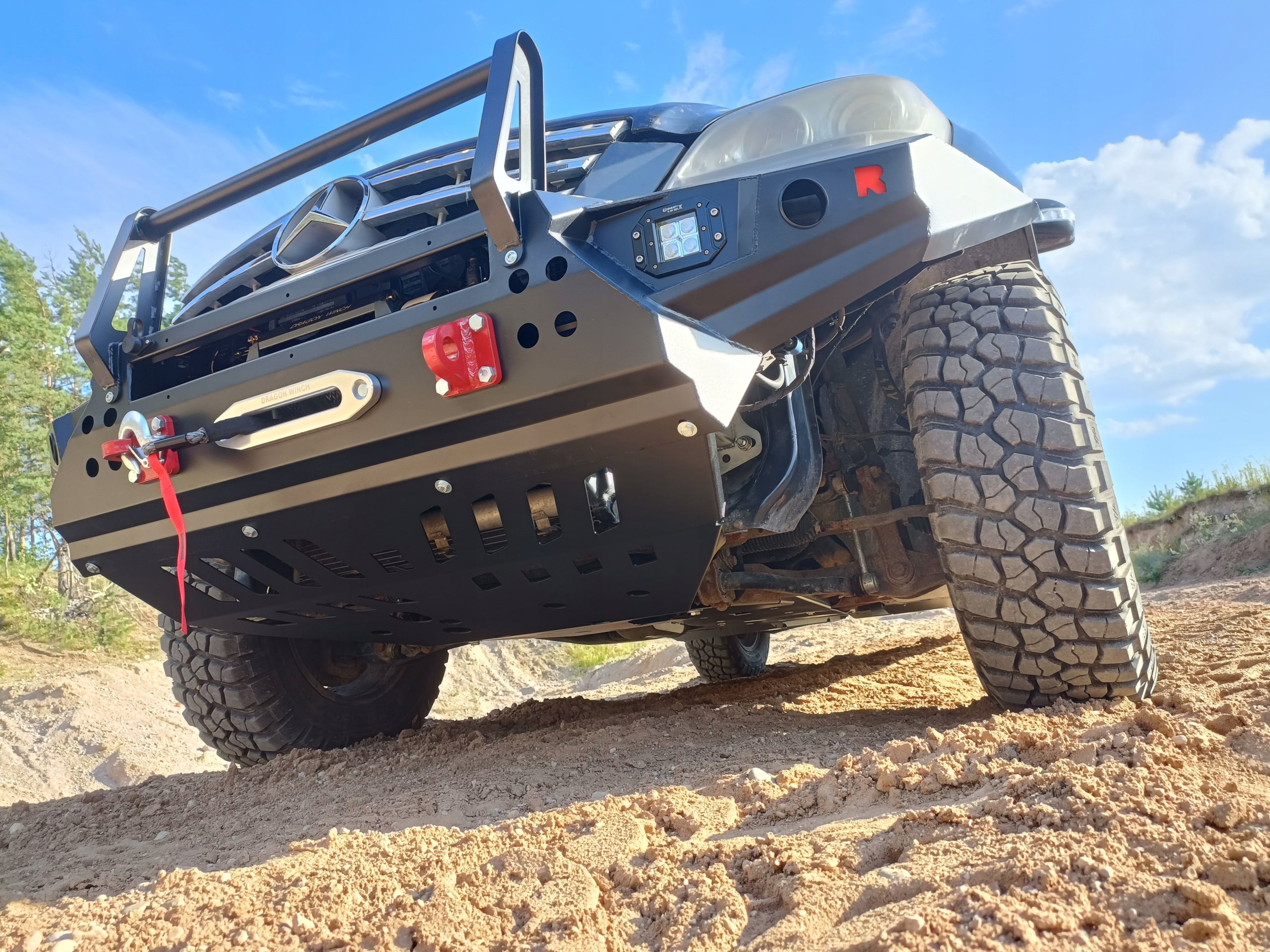 Seilwindenstoßstange mit Bullbar Mercedes W164 M Klasse ML