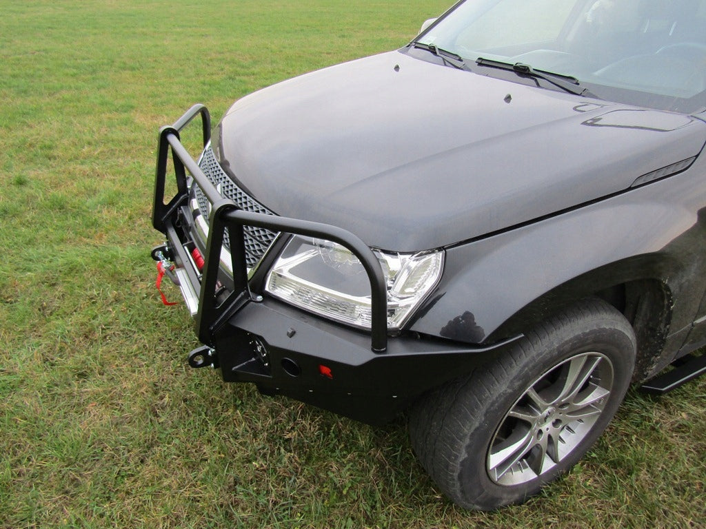Seilwindenstoßstange mit Bullbar und Lampenschutzrohren Vorne Suzuki Grand Vitara 2 JT