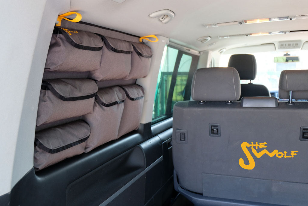 Window pockets, side window organizer for VW T5 SHORT